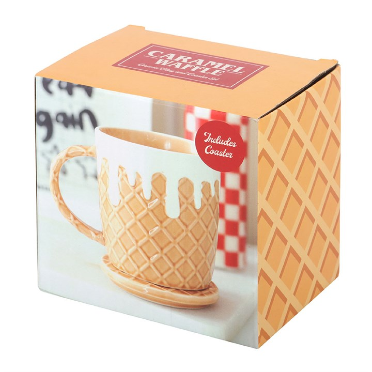 Waffle Mug and Coaster Set