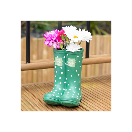 Dark Green Welly Boot Planter