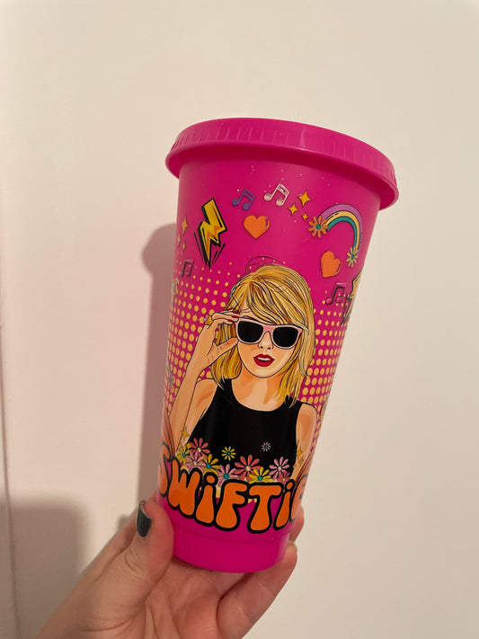 Swiftie Cold Cup - hot pink