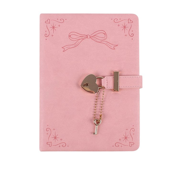 Pink Faux Leather A5 Diary with Lock
