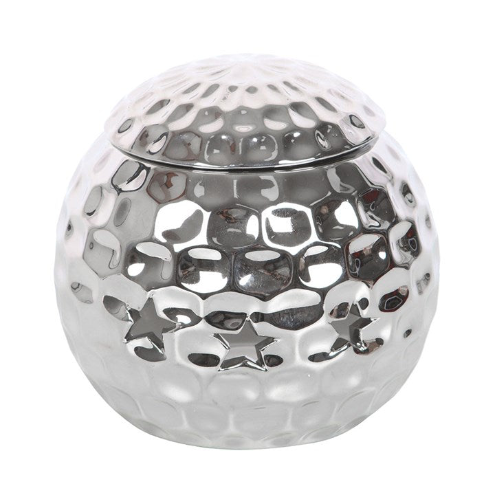 Silver Disco Ball Oil Burner